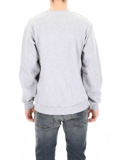 Shop Martine Rose Sweatshirt With Embroidered Logo In Grey (grey)