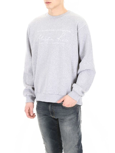 Shop Martine Rose Sweatshirt With Embroidered Logo In Grey (grey)