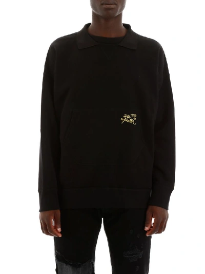 Shop Raf Simons Sweatshirt With Embroidery In Black (black)