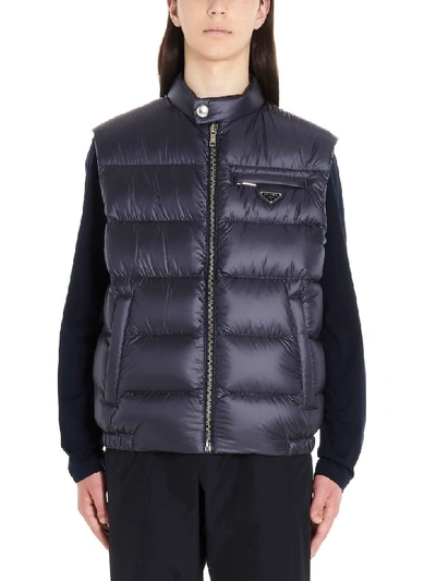 Shop Prada Vest In Blue