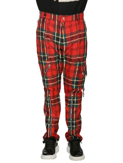 Shop Alexander Mcqueen Straight-leg Trousers In Red