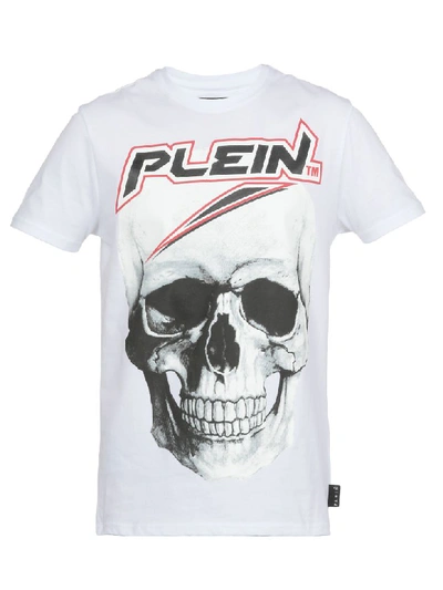 Shop Philipp Plein T-shirt Space Plein In White