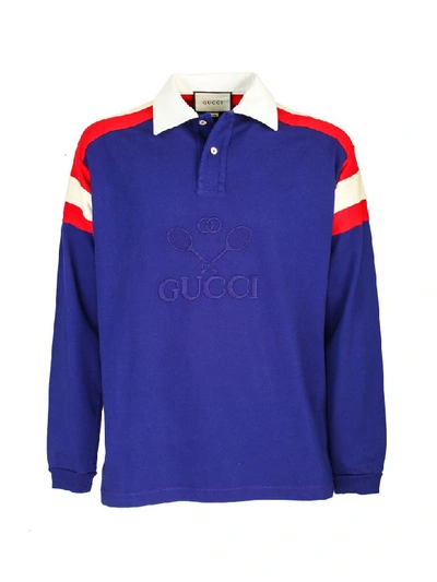 Shop Gucci Polo Shirt In Blu