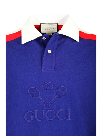 Shop Gucci Polo Shirt In Blu