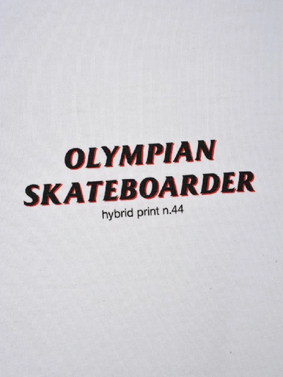 Shop Neil Barrett Olympian Skateboarder Printed T-shirt In White