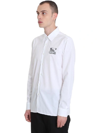 Shop Raf Simons Shirt In White Cotton