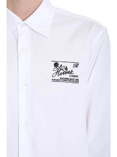 Shop Raf Simons Shirt In White Cotton