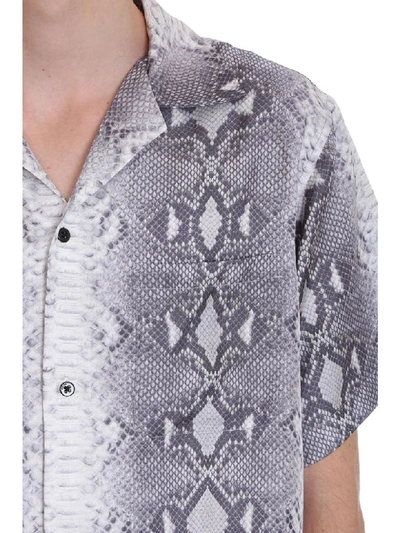 Shop Amiri Shirt In Grey Cotton