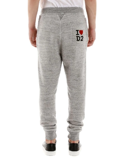 Shop Dsquared2 Logo Joggers In Grigio Melange (grey)