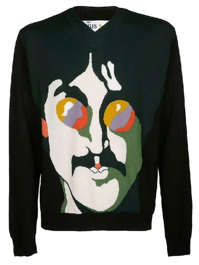 Shop Stella Mccartney John Lennon Caricature Sweater In Green