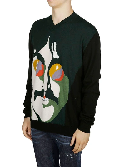 Shop Stella Mccartney John Lennon Caricature Sweater In Green