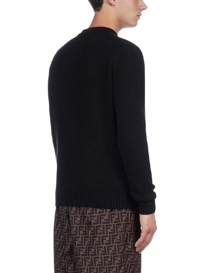 Shop Fendi Sweater In Nero Beige