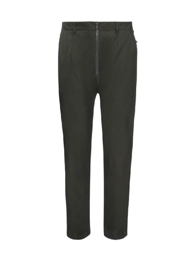 Shop Prada Trousers In Militare