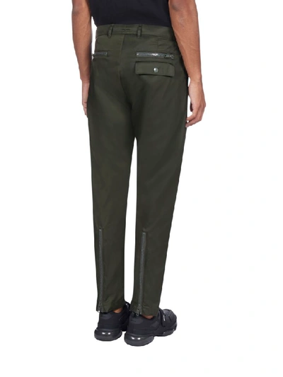 Shop Prada Trousers In Militare