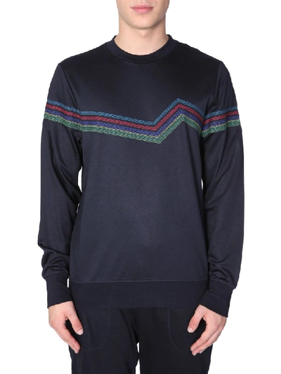 Shop Ps By Paul Smith Crewneck Sweatshirt In Blu