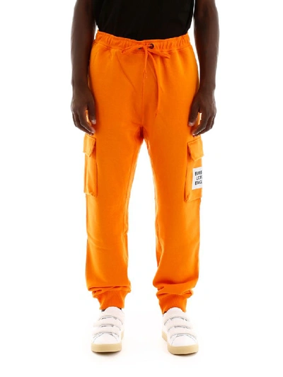 Shop Burberry Foster Joggers In Bright Orange (orange)