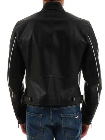 Shop Valentino Biker In Black Leather