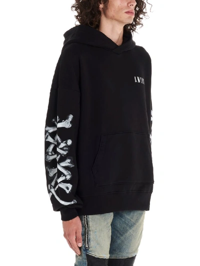 Shop Amiri Bones Hoodie In Black