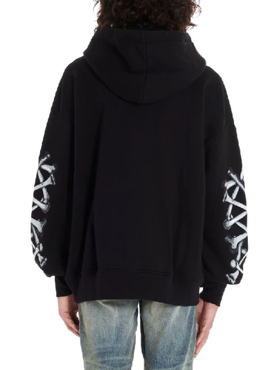 Shop Amiri Bones Hoodie In Black