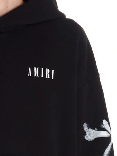 Shop Amiri Bones Hoodie In Black