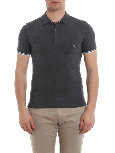 Shop Fay Polo Shirt In Grey