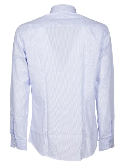 Shop Fay Man Striped Shirt In White