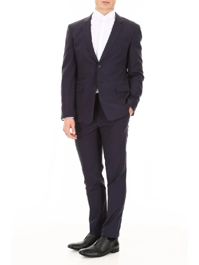Shop Prada Two-piece Suit In Navy (blue)