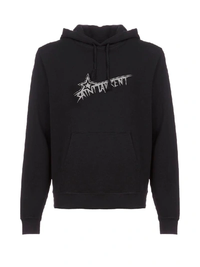 Shop Saint Laurent Fleece In Noir/naturel