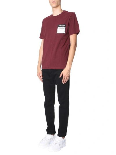 Shop Maison Margiela Stereotype T-shirt In Bordeaux