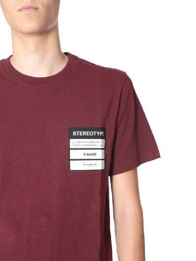 Shop Maison Margiela Stereotype T-shirt In Bordeaux