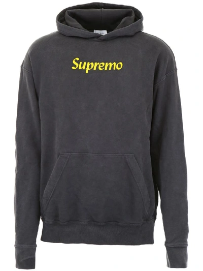 Supremo Hoodie In Black Yellow black