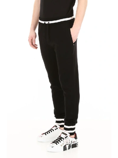 Shop Dolce & Gabbana Knit Joggers In Nero (black)