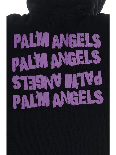 Shop Palm Angels Angel Hoodie In Black