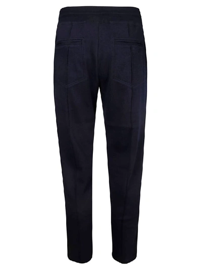 Shop Brunello Cucinelli Classic Drawstring Trousers In Blue