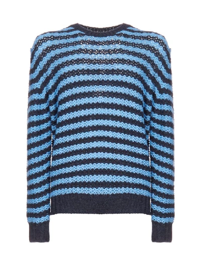 Shop Prada Sweater In Blu Celeste
