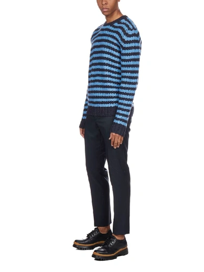 Shop Prada Sweater In Blu Celeste
