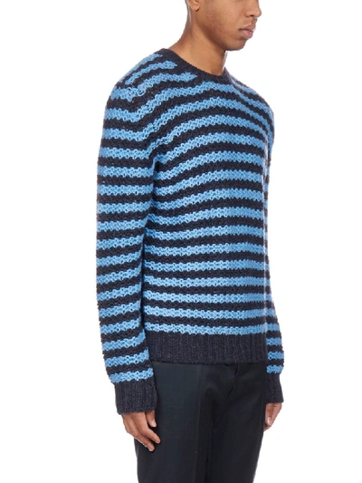 Shop Prada Sweater In Blu Celeste