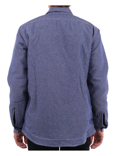 Shop Ermanno Gallamini Padded Shirt In Denim