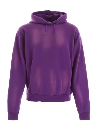 Shop Martine Rose Hoodie With Embroidered Logo In Sunbleach Purple (purple)