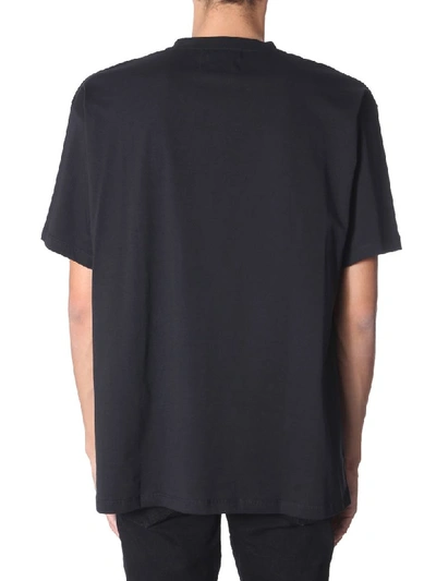 Shop Fred Perry T-shirt With Printed Shoulder In Nero