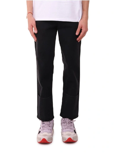 Shop Raf Simons Cropped Trousers In Black
