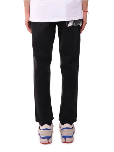 Shop Raf Simons Cropped Trousers In Black
