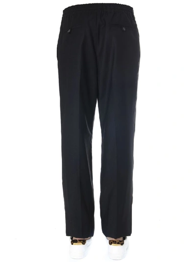 Shop Saint Laurent Black Wool Tailored Joggers Pants