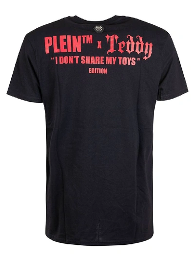 Shop Philipp Plein Teddy Bear Round Neck T-shirt In Black/red