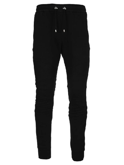 Shop Balmain Logo Sweatpants In Black