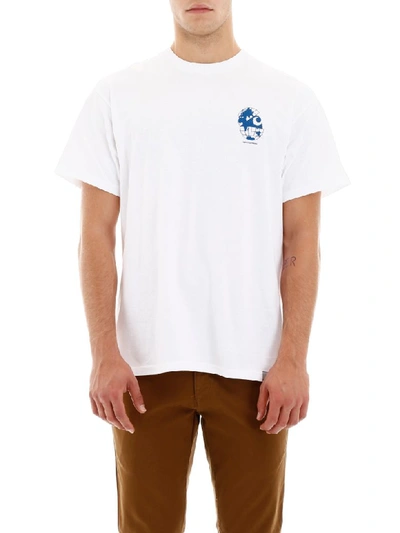 Shop Carhartt Radio Print T-shirt In White Blue (white)