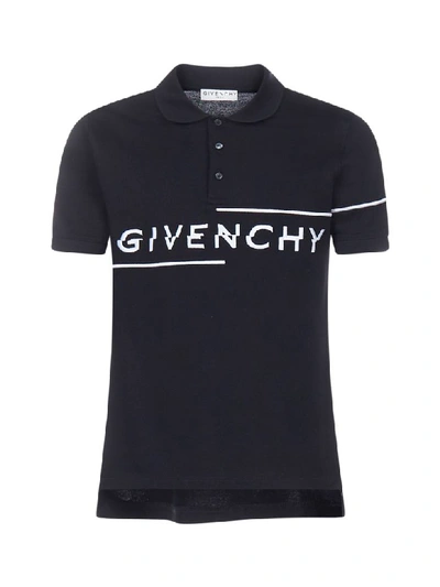 Shop Givenchy Wiht Logo Polo Shirt In Black