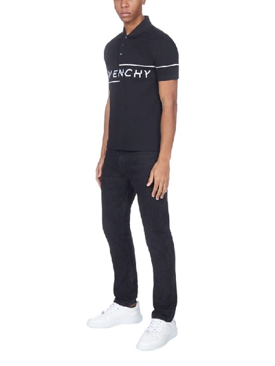 Shop Givenchy Wiht Logo Polo Shirt In Black