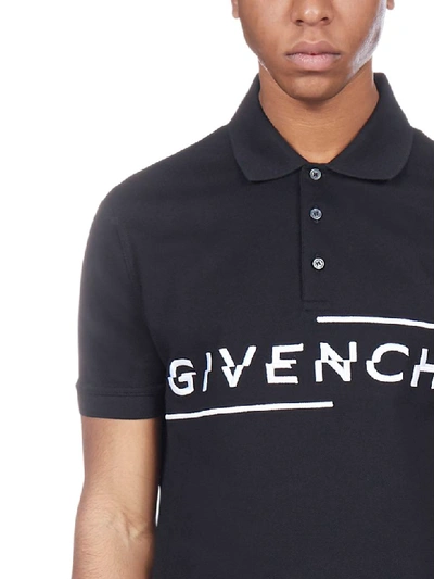 Shop Givenchy Wiht Logo Polo Shirt In Black