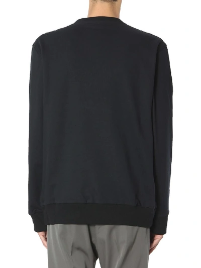 Shop Lanvin Crew Neck Sweatshirt In Nero